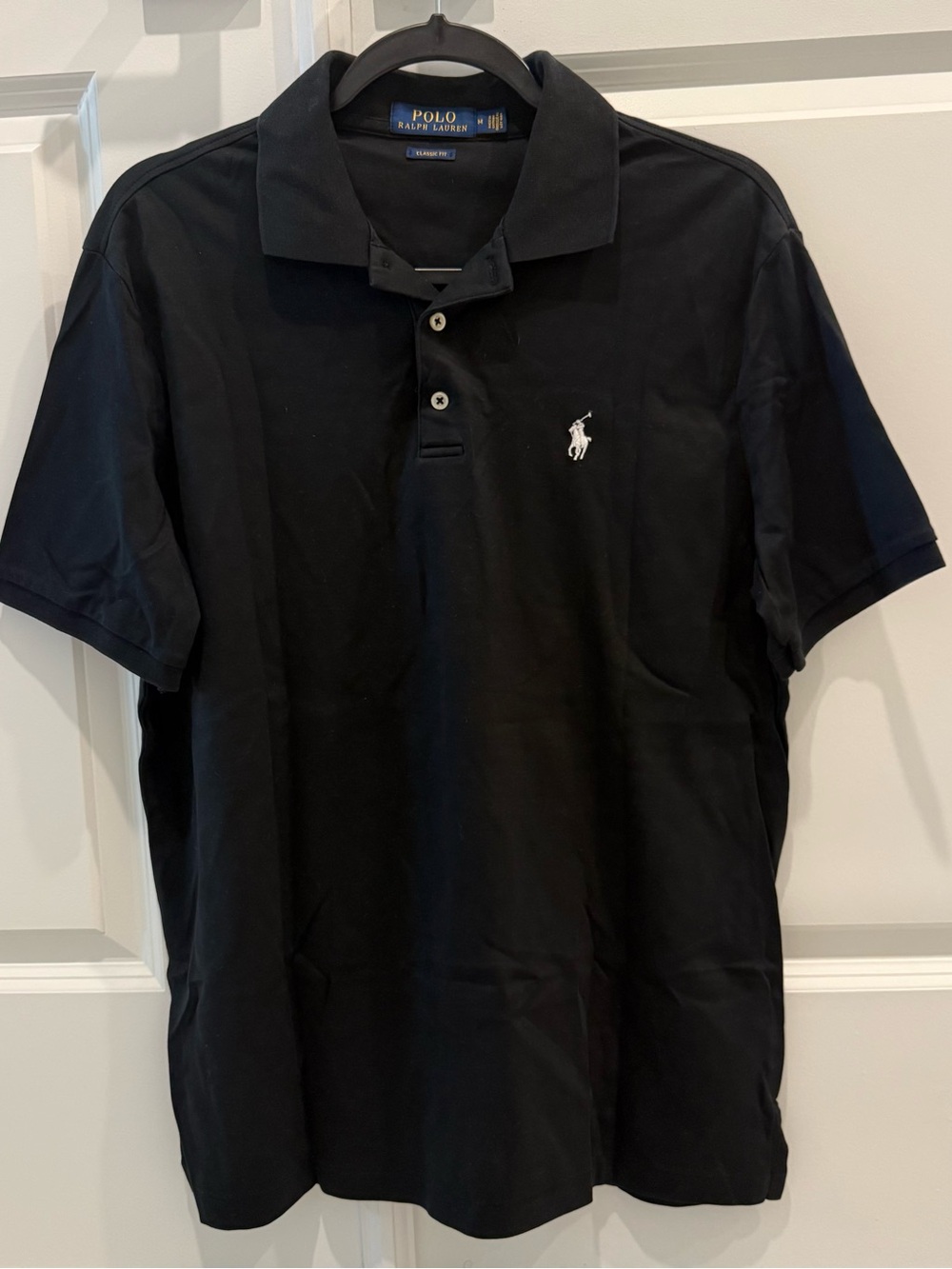 Polo by Ralph Lauren Black Polo with White Pony Logo